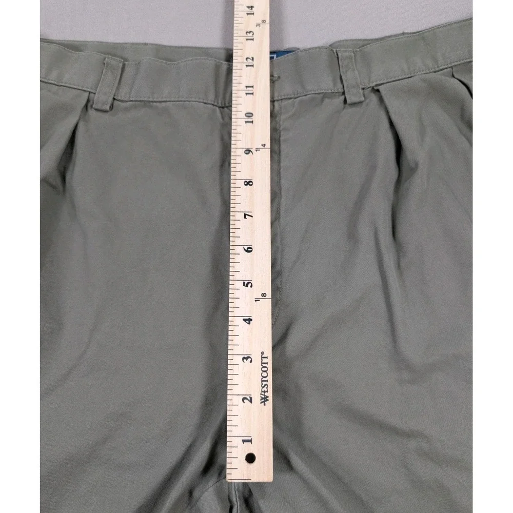 Vintage 90s Polo Ralph Lauren Tyler Shorts Mens 38 Olive Green Pleated Chino 9